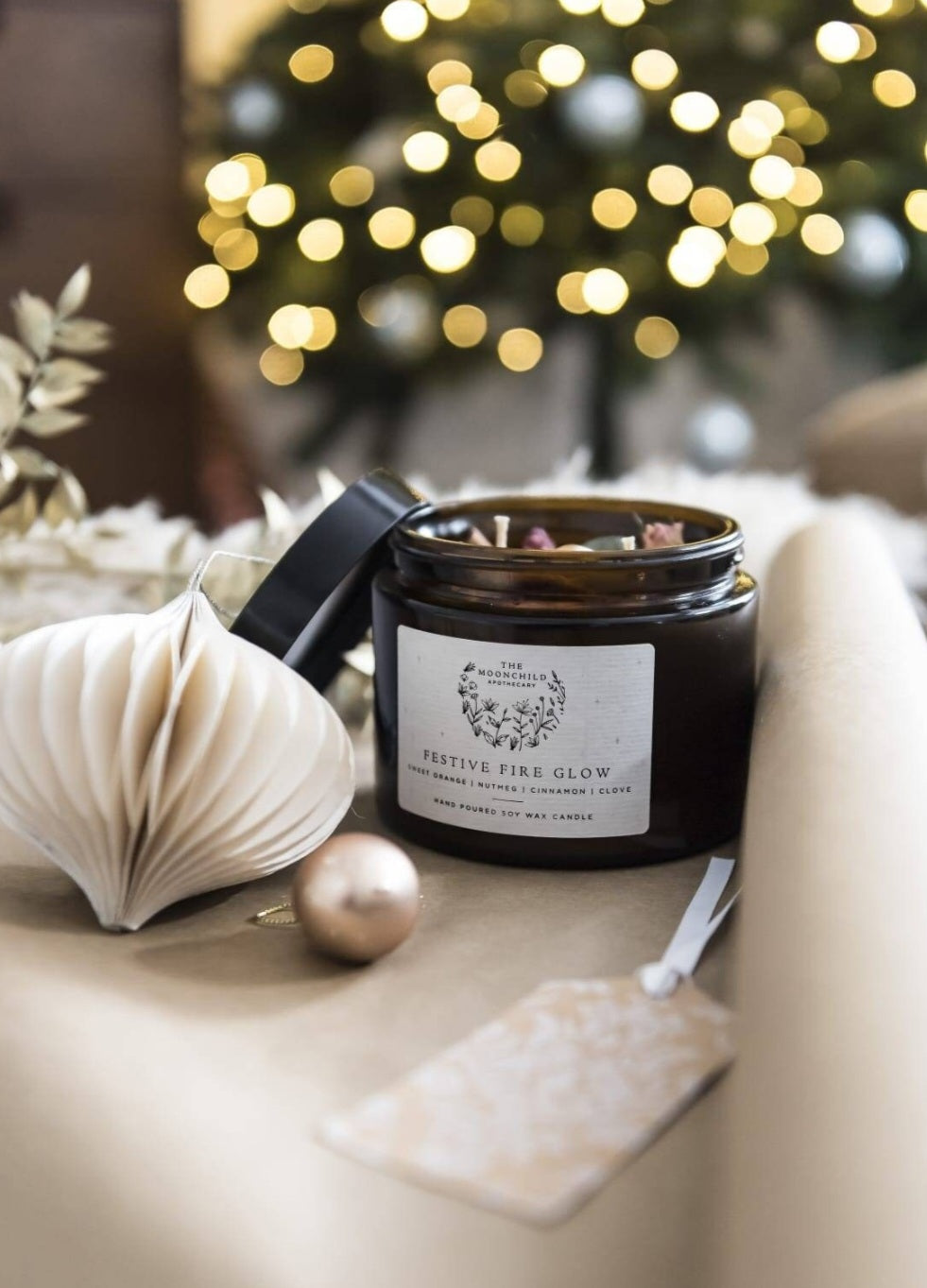 'Festive Fire Glow' Essential Oil Candle.